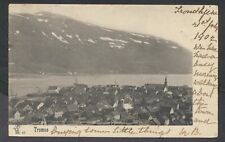 1902 Tromso Norway PPC Nordbanernes Railroad cancel, Ayr Scotland postmark picture