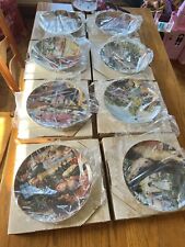 Vtg Little House On The Prairie Collectors Plates Complete Set 1-8 With COA’s picture
