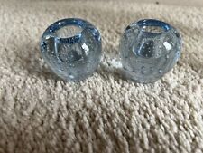 Antique Blue Crystal Candle Holders picture