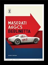 1954 Maserati A6GCS White Berlinetta Art Print Poster Ltd Ed 1000 picture