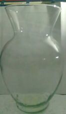 Large Clear Glass Flower Vase 10 Inches Tall picture