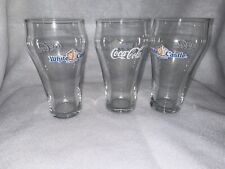 Set Of 3 White Castle 90th Anniversary  Coca-Cola Glasses-Collector's Item picture