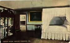 Vintage Postcard- GREEN ROOM, MOUNT VERNON, VA. picture