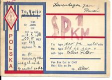 QSL 1938   Poland    radio card picture