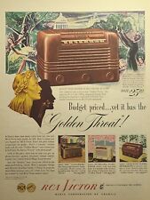 RCA Victor 56X Series Golden Throat Radios Vintage Print Ad 1946 **Descr. picture