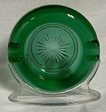 Vintage Emerald Green Round Ashtray picture