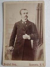 Vintage Cabinet Card Man in Suit by Marshall Bros. in Cazenovia, New York picture