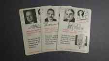 3 Very Nice Authentic 1945 Leister Autographs Game Card Lot - Labor & Politics picture