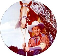 Roy Rogers Christmas Holiday ornament 3 inches round 2 sided picture