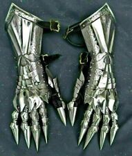 Larp Gloves Medieval Gauntlet Armor Steel Wearable Crusader Prop Costume Cosplay picture