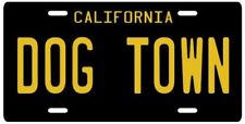 Dog Town California 1960's Black Aluminum CA License Plate picture