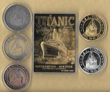 RMS TITANIC APRIL 10-15, 1912 23 KT K CARD Gold Silver Brass Copper Coins picture
