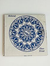 Vintage Raimond Silverplate & Glass Round Trivet  Hot Plate 6