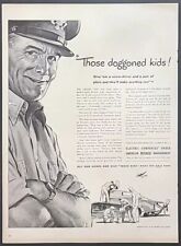 1943 Vtg Print Ad Buy War Bonds Those doggoned kids Electric Companies, WW2 picture