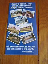 Vtg Tourist Brochure UK 1980s Magnificient Houses info Encyclopedia Britannica picture