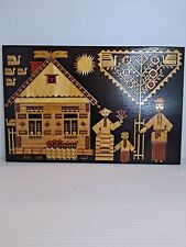 Vintage USSR RUSSIAN STRAW ART picture