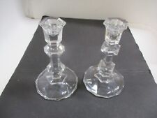 Pair of Glass / Crystal Candlesticks 6