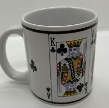Trisa ROYAL FLUSH PLAYING CARD Coffee Cup Mug Clubs picture