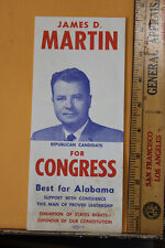 Vintage Jim Martin For Congress Vote Brochure Alabama Dwight Eisenhower picture