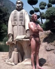 Charlton Heston By Statue of Caesar Planet of The Apes 24x36 inch poster picture