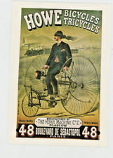 Postcard  AD    HOWE  BICYCLES   TRICYCLES  GLASCOW  UNPOSTED CHROME 4X6 picture