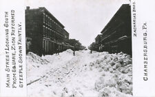 Chambersburg PA Main St Looking South in Snow 1920s RPPC Zacharias Bros. Repro picture
