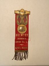 Vintage Brewery Workmen Member  Milwaukee Wisconsin Union #5 Ribbon -cut In Half picture