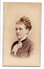 ANTIQUE CDV CIRCA 1880s E.G. LACEY GORGEOUS YOUNG LADY MORRISTOWN NEW JERSEY picture