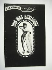 This Was Burlesque Playhouse on the Mall Program 1973 Ann Corio Harry Conley picture