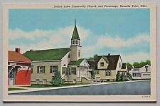Indian Lake Community Church & Parsonage, Russells Point, Ohio Postcard 5067 picture