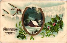 Vintage Postcard- 519. Christmas peace. Winter scene. Posted 1923 Ashland IL picture