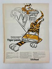 US Royal Rubber Tire Tiger Paws Magazine Ad 10.75 x 13.75  picture
