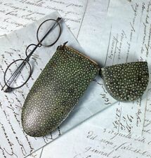 Antique c. 1750s Shagreen Spectacles Etui, Case, Original Glasses, Specs, Silver picture