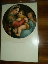 Art Postcard Madonna della Seggiole Stengal Dresden Raphael picture