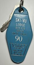 Vintage 1960s SKI-VU LODGE Hotel Room Key & Fob #90 Aspen Colorado Skiing Resort picture