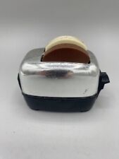 Vintage Mini Pop-Up Chrome Toaster Salt Pepper Shaker Set Made in USA Retro 50s picture