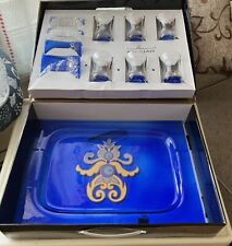 12 Pcs.Evil Eye Glass Tea Set With Tray picture