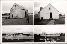 c1940s MOOSE FACTORY ISLAND, Ontario Canada Postcard RPPC Photo Multi-View picture