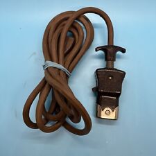 Vtg Leviton 2-Prong Appliance Power Cord w/ Switch Covered Cable Bakelite picture