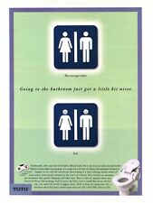 1997 VINTAGE PRINT AD - ZOE TOILET TOTO AD - GOING TO THE BATHROOM A BIT NICER picture