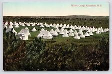 c1908~Militia Camp~Tents~Aldershot Nova Scotia Canada~Military~Antique Postcard picture
