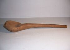 Vintage Large Carved Wooden Spoon Ladle 16 3/4