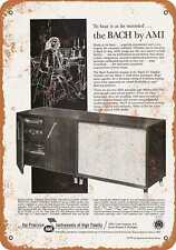 Metal Sign - 1957 AMI Console Stereo and Bach -- Vintage Look picture