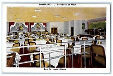 c1940's Bowman's Broadway At Main Interior East St. Louis Illinois IL Postcard picture
