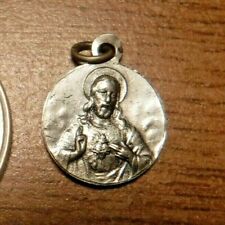 Vintage .835 European Silver Scapular Substitute Medal, New Old Stock #3 picture