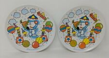 Peanuts Snoopy Woodstock Clown Party Plastic Plate Set of 2 VTG 1965 1960s 60s  picture