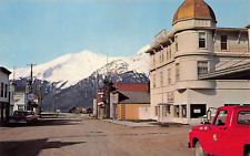 Street View Sagway Alaska Chilkoot Mountains Postcard picture
