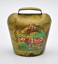 Geneva, Switzerland Vintage Souvenir - Hand Painted Cow Bell that Moos picture