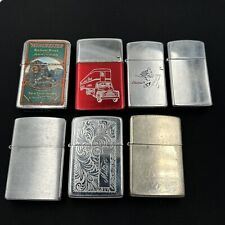 Vtg Zippo Chessie Winchester Wind Master Truck Lines Advertising 7pc Lighter Lot picture