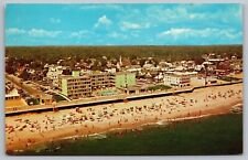 Aerial View Rehoboth Beach Delaware Pink Pony Lounge Surf Apartments Postcard picture